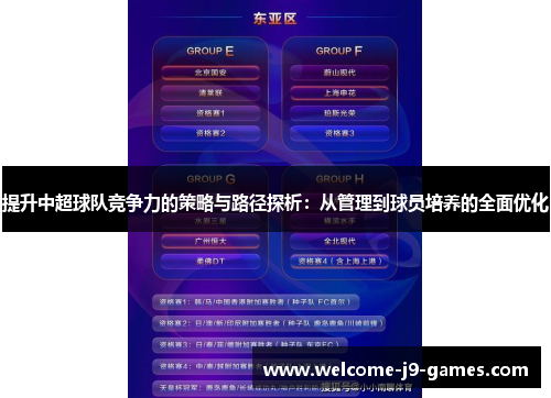 提升中超球队竞争力的策略与路径探析:从管理到球员培养的全面优化 提升中超球队竞争力的策略与路径探析:从管理到球员培养的全面优化